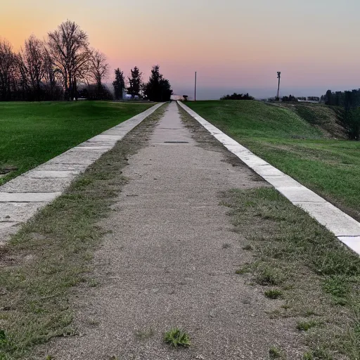 Image similar to photo of where the sidewalk ends