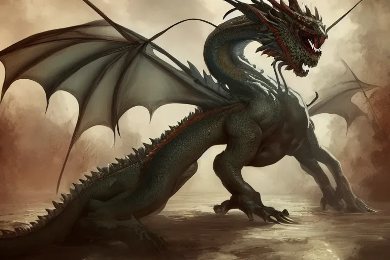 Image similar to dragon, artstation