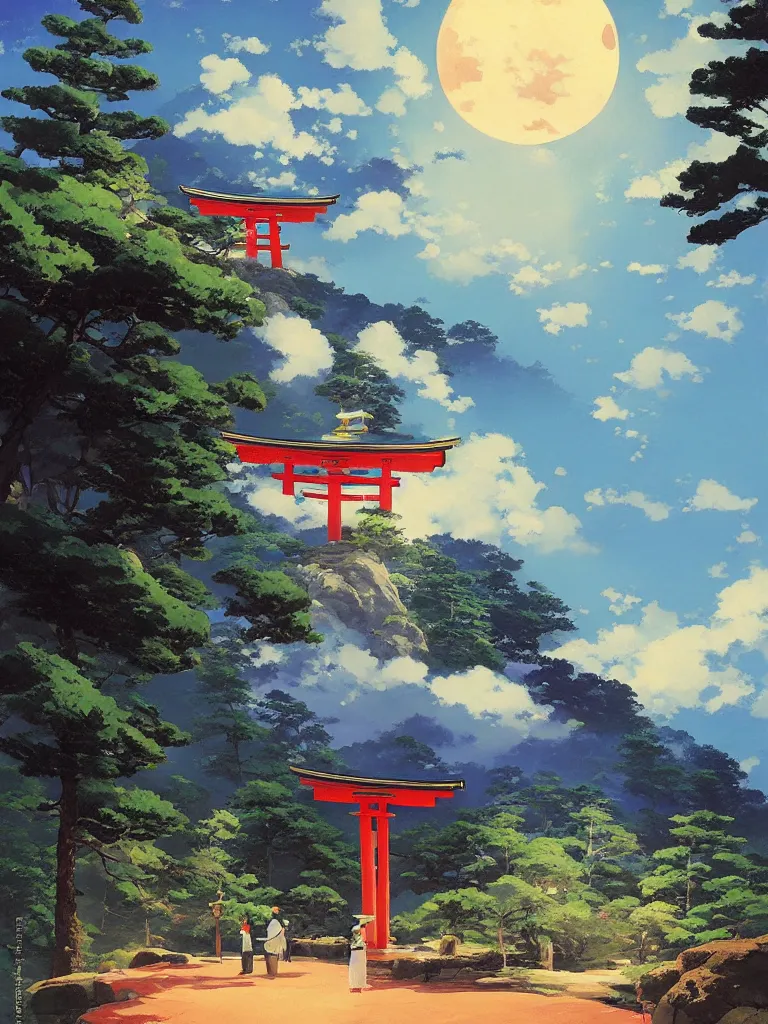 Torii, Japanese Gate, Torii Forest Background, Concept Art, Digital  Illustration, Anime, Generative AI Stock Illustration