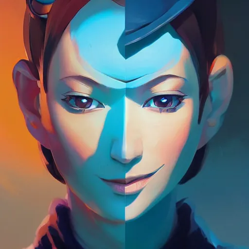 Image similar to face icon stylized minimalist m. a. s. h., loftis, cory behance hd by jesper ejsing, by rhads, makoto shinkai and lois van baarle, ilya kuvshinov, rossdraws global illumination