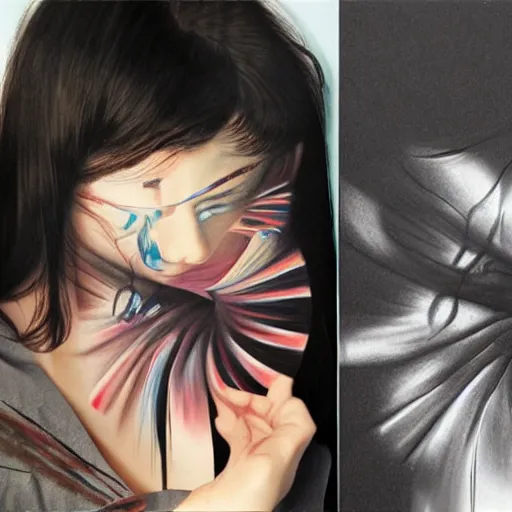 Image similar to ultra realistic airbrush art by masao saito