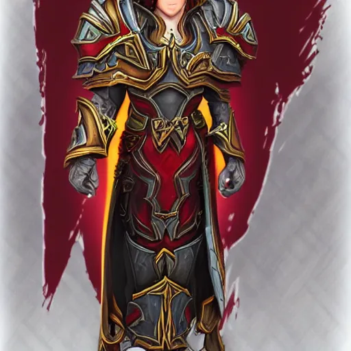 Prompt: Blood Elf Paladin in the style of Samwise Didier