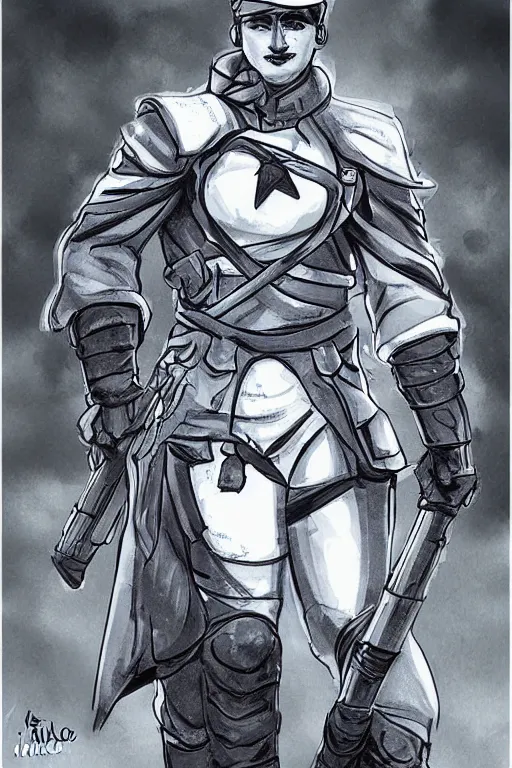 Image similar to comic | mage in soldier uniform | digital painting | highly detailed | fantasy