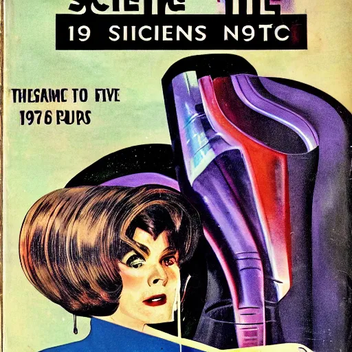 Prompt: the cover of a 1960s science fiction novella