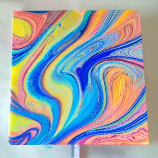 Image similar to acrylic paint marbling by maalavidaa