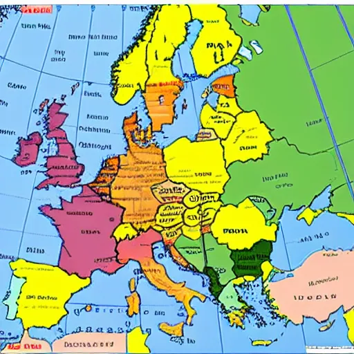 Image similar to map of europe with USSR highlighted, 1945