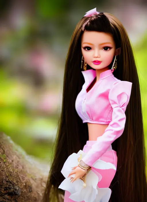 Image similar to photography of Asian Barbie doll, promotional material, award winning photography, 4K HD