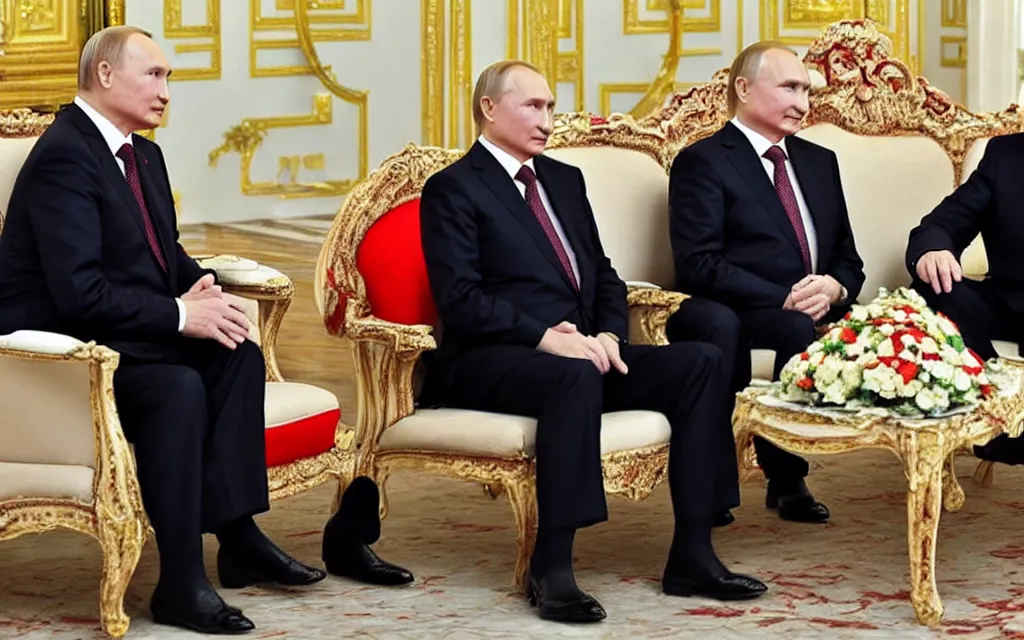 Image similar to lukashenko and putin like a gay couple