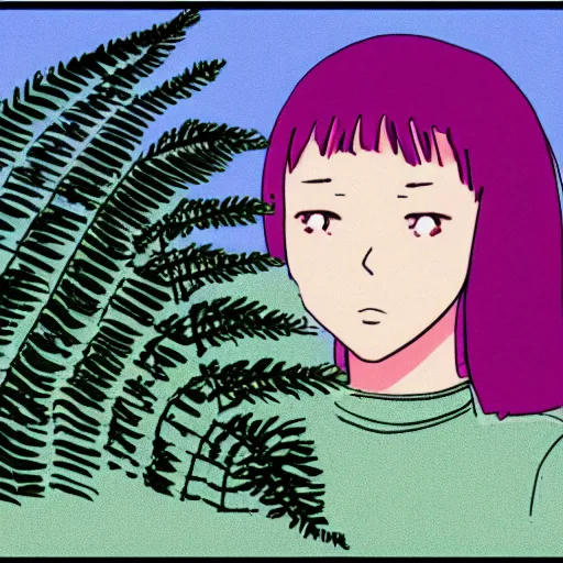 Image similar to website about sociology and statistics with ferns background in anime and windows 9 5 style h 7 0 4