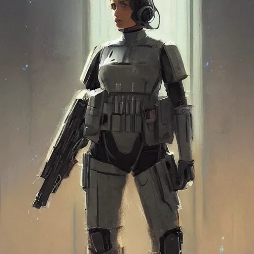 Prompt: scifi art by greg rutkowski, a soldier wearing the tactical gear of the corellian confederation, star wars expanded universe, she is about 6 0 years old, highly detailed portrait, digital painting, artstation, concept art, smooth, sharp foccus ilustration, artstation hq