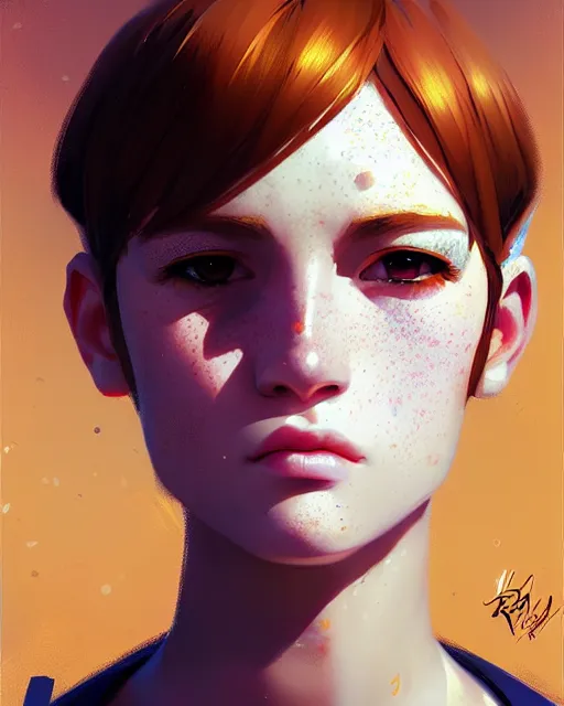 Prompt: portrait Anime space cadet cyborg, pretty face, realistic shaded Perfect face, fine details. Anime. realistic shaded lighting by Ilya Kuvshinov Giuseppe Dangelico Pino and Michael Garmash and Rob Rey, IAMAG premiere, aaaa achievement collection, elegant freckles, fabulous