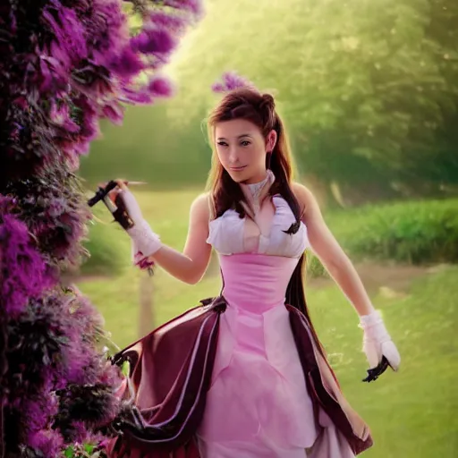 Image similar to aerith gainsborough by chengwei pan