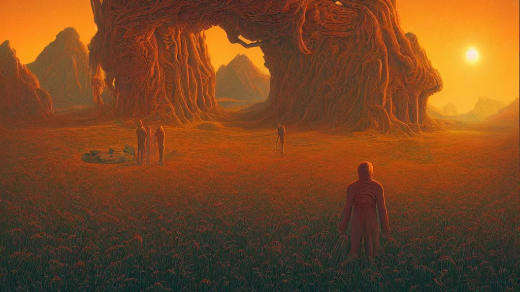 Prompt: lost in the other side of nowhere, digital painting. dreaming latent space. casey weldon. digital render. dan mumford. tim white. retro. bruce pennington.