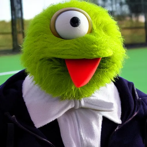 Image similar to tennis ball monster muppet, jim henson