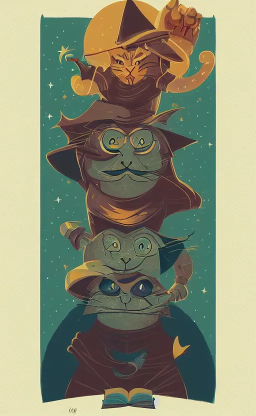 Image similar to powerful wizard cat, dungeons and dragons by simon kennedy, studio muti