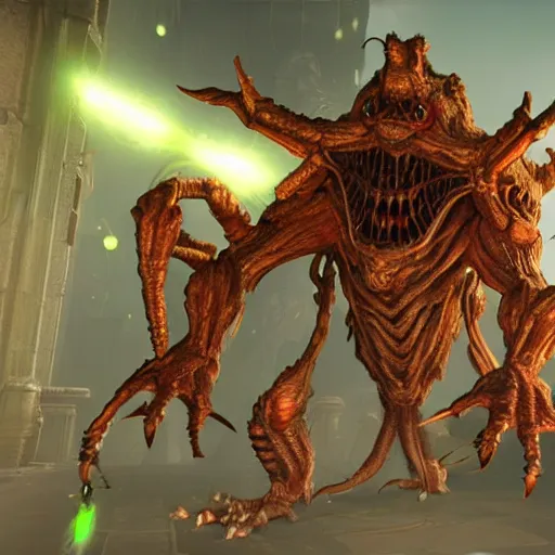 Image similar to insect monster from doom eternal