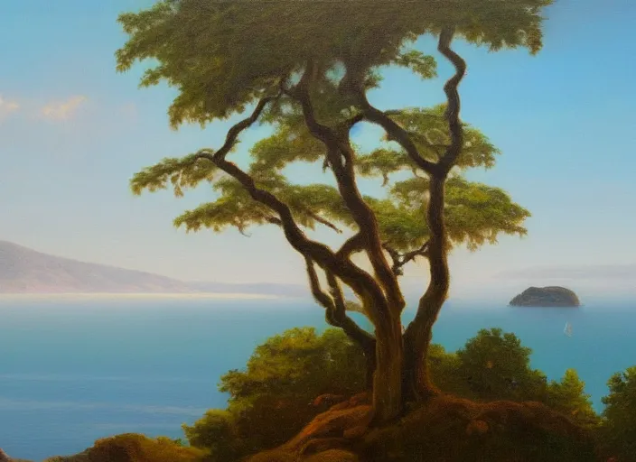 Image similar to catalina national park in the style of hudson river school of art, oil on canvas