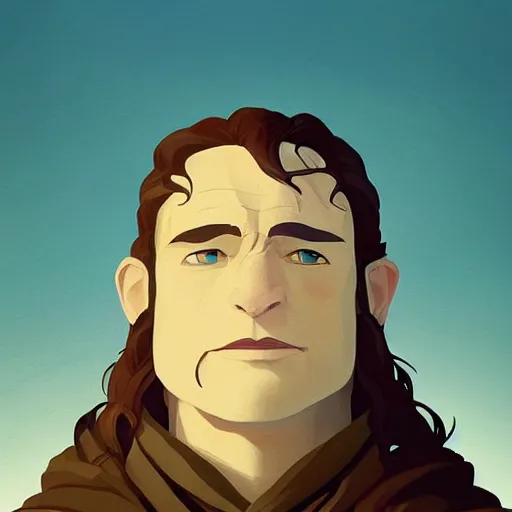 Image similar to face icon stylized minimalist the lord of the rings : the fellowship of the ring 2 0 0 1, loftis, cory behance hd by jesper ejsing, by rhads, makoto shinkai and lois van baarle, ilya kuvshinov, rossdraws global illumination