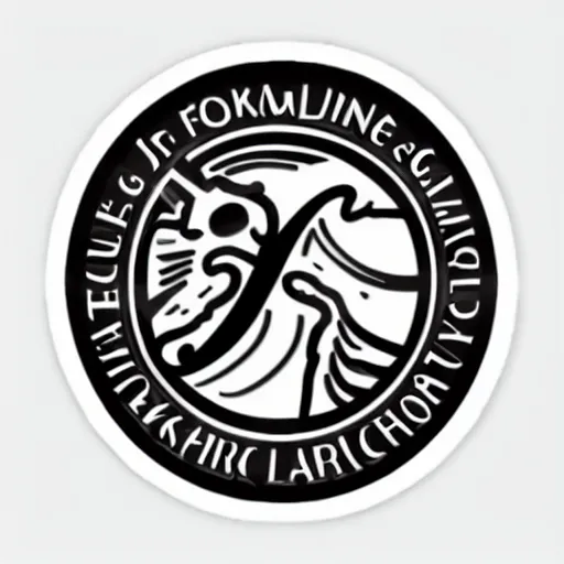 Prompt: herring formline art logo decal