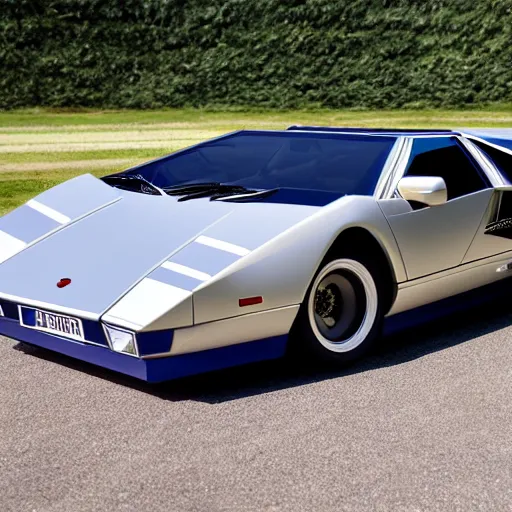 Image similar to 2011 car (((countach))) round edges bland color econobox