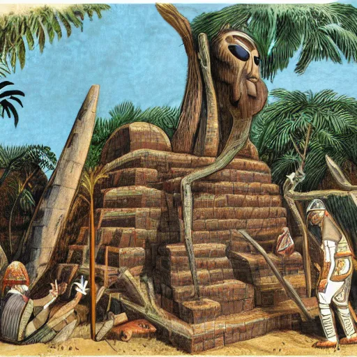 Image similar to a illustration of pre-Columbian America