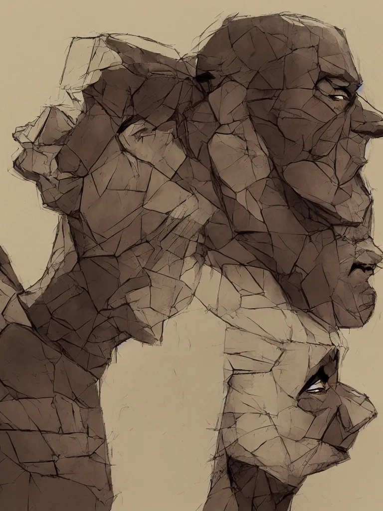 Image similar to fractured faces by disney concept artists, blunt borders, rule of thirds