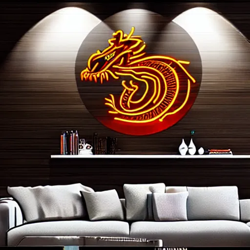 Prompt: a majestic dragon, hd, high quality neon art