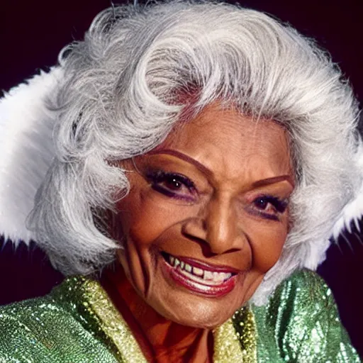 Image similar to nichelle nichols as an angel in heaven