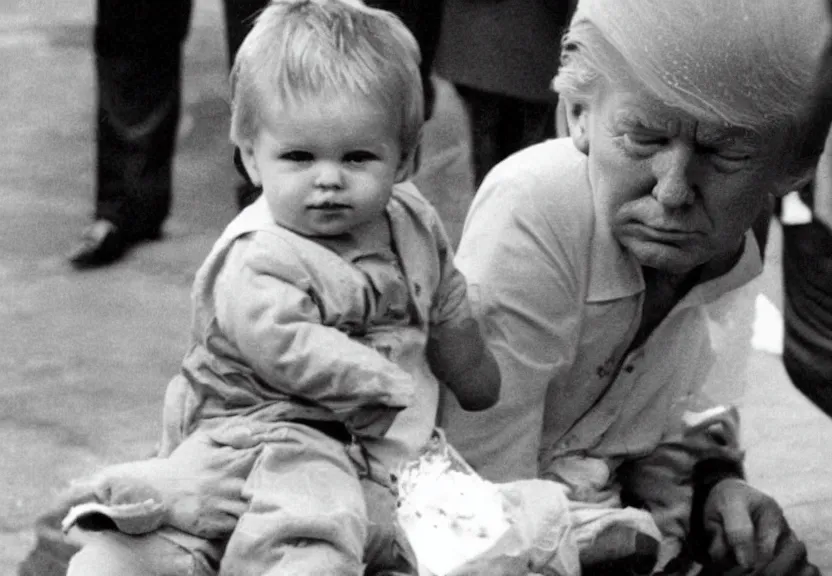 Prompt: Donald Trump as an infant.