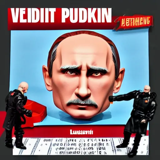 Image similar to vladimir putin cosplay alexander lukashenko, stop motion vinyl action figure, plastic, toy, butcher billy style