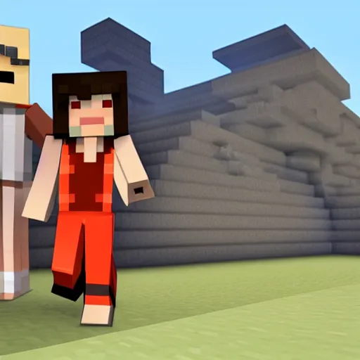 Image similar to minecraft girlfriend