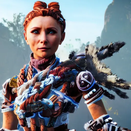 Image similar to yulia tymoshenko as alloy in horizon : zero dawn