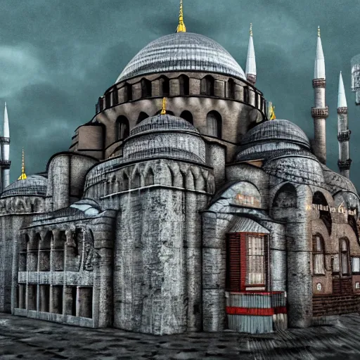 Image similar to istanbul, lovecraft, cosmic horror, highly detailed, octane render, photorealistic