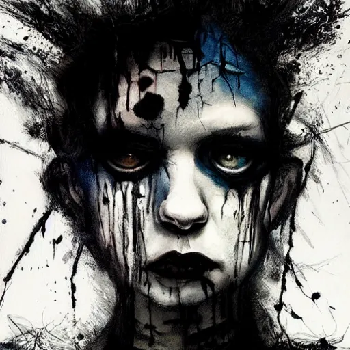 Prompt: emaciated ( the cure fan ) as dream from sandman, dim stars as eyes, by jeremy mann, by cedric peyravernay, by by russ mills, by richard avedon and ben templesmith, dramatic lightning, sadness, dark eye sockets, in the shadows, punk rock, gothic, high detailed, 8 k