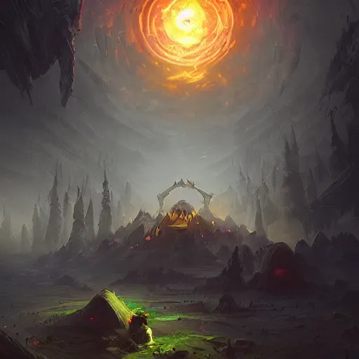 Image similar to giant eye magic spell, magic spell surrounded by magic smoke, hearthstone coloring style, epic fantasy style art, fantasy epic digital art, by greg rutkowski