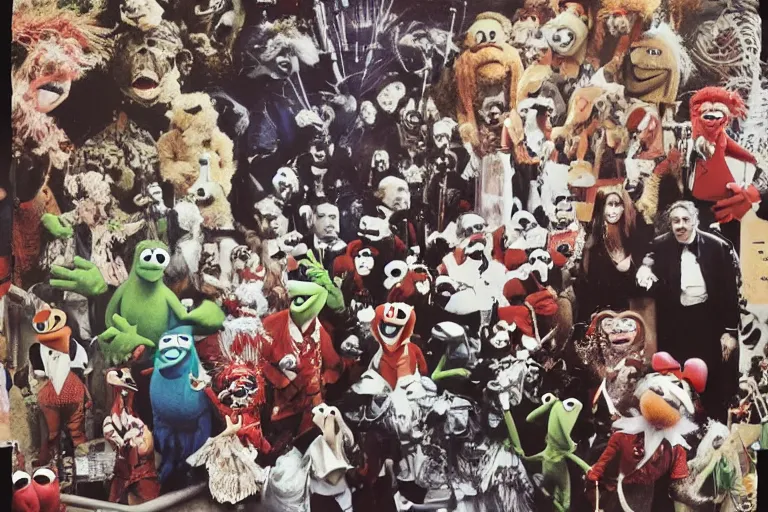 Prompt: minimalist full color joel peter witkin photo of a 4 th of july parade, hr giger, mapplethorpe, disney, muppets, cronenberg