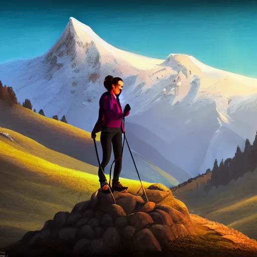 Image similar to of team in Armenia hiking at a weekend and posing with mountains on the background, the word Willow is in view like one in Hollywood, elegant, highly detailed, digital painting, volumetric light, artstation,, smooth, sharp focus, professional photos