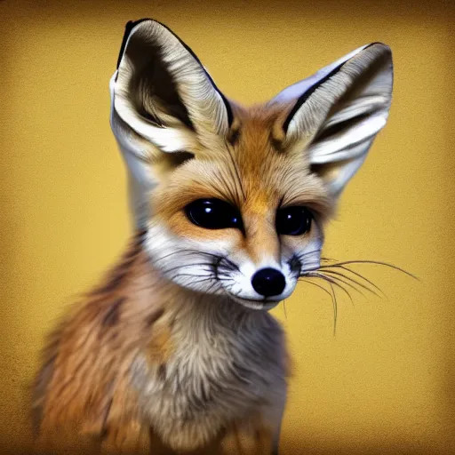 Image similar to david tenant as a fennec fox, digital art