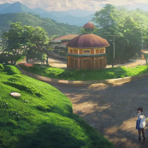 Image similar to Universidad del Quindio, Artwork by Makoto Shinkai, 8k, official media, wallpaper, hd