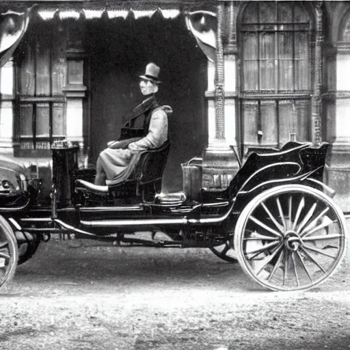 Prompt: a british automobile in the 1 8 9 0 s