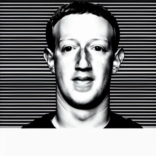 Image similar to seamless looping design of mark zuckerberg's head on striped white and black background