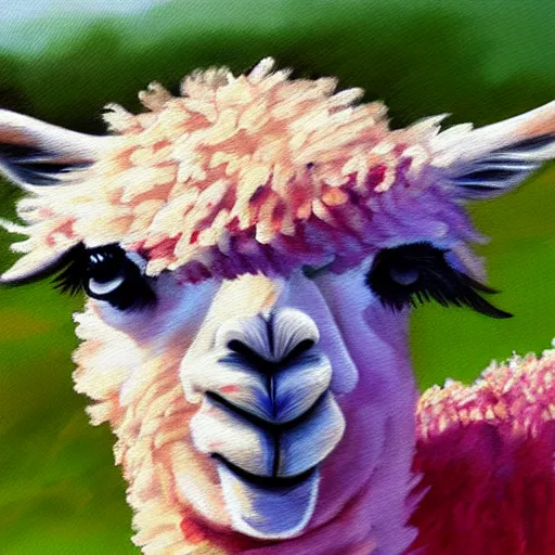 Image similar to an alpaca painting