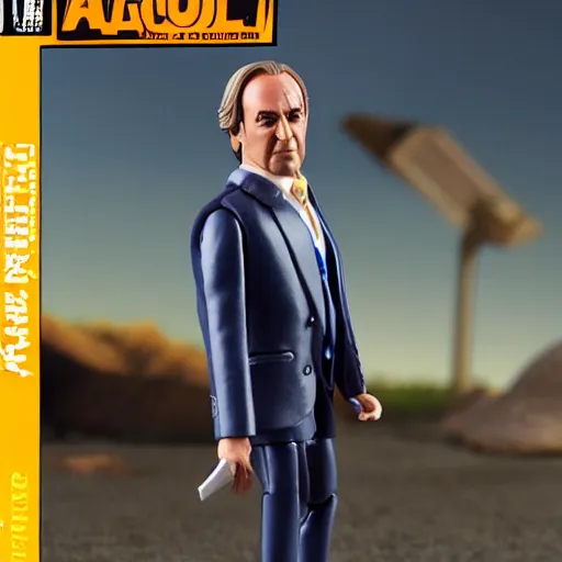 Image similar to kenner action figure of saul goodman