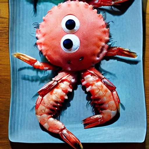 Image similar to shrimp creepy nightmare monster