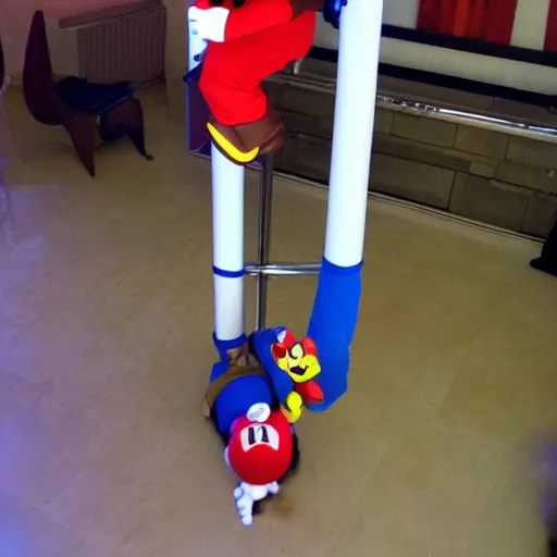 Image similar to mario as a pole dancer