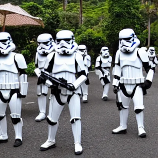 Image similar to storm troopers on holiday in thailand