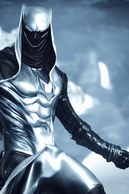 Image similar to hyperrealistic photography of Moon Knight mixed with Ghostrider style of Hossein Diba, full-shot, merged character, 4k, highly detailed, cinematic lighting, photorealistic, 3d render, award winning render, unreal engine, masterpiece, octane render, sharp focus, studio lighting, 8k, hd