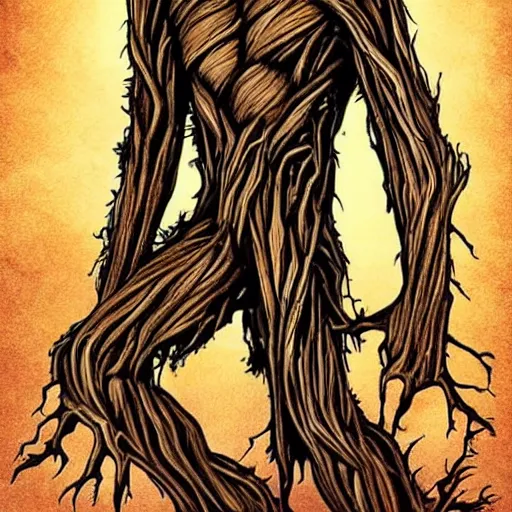 Prompt: groot but as a metal