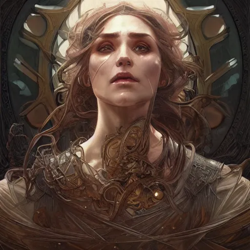 Prompt: portrait of an eldrich horror, D&D, fantasy, intricate, elegant, highly detailed, digital painting, artstation, concept art, smooth, sharp focus, illustration, art by artgerm and greg rutkowski and alphonse mucha