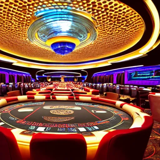 Image similar to futuristic casino